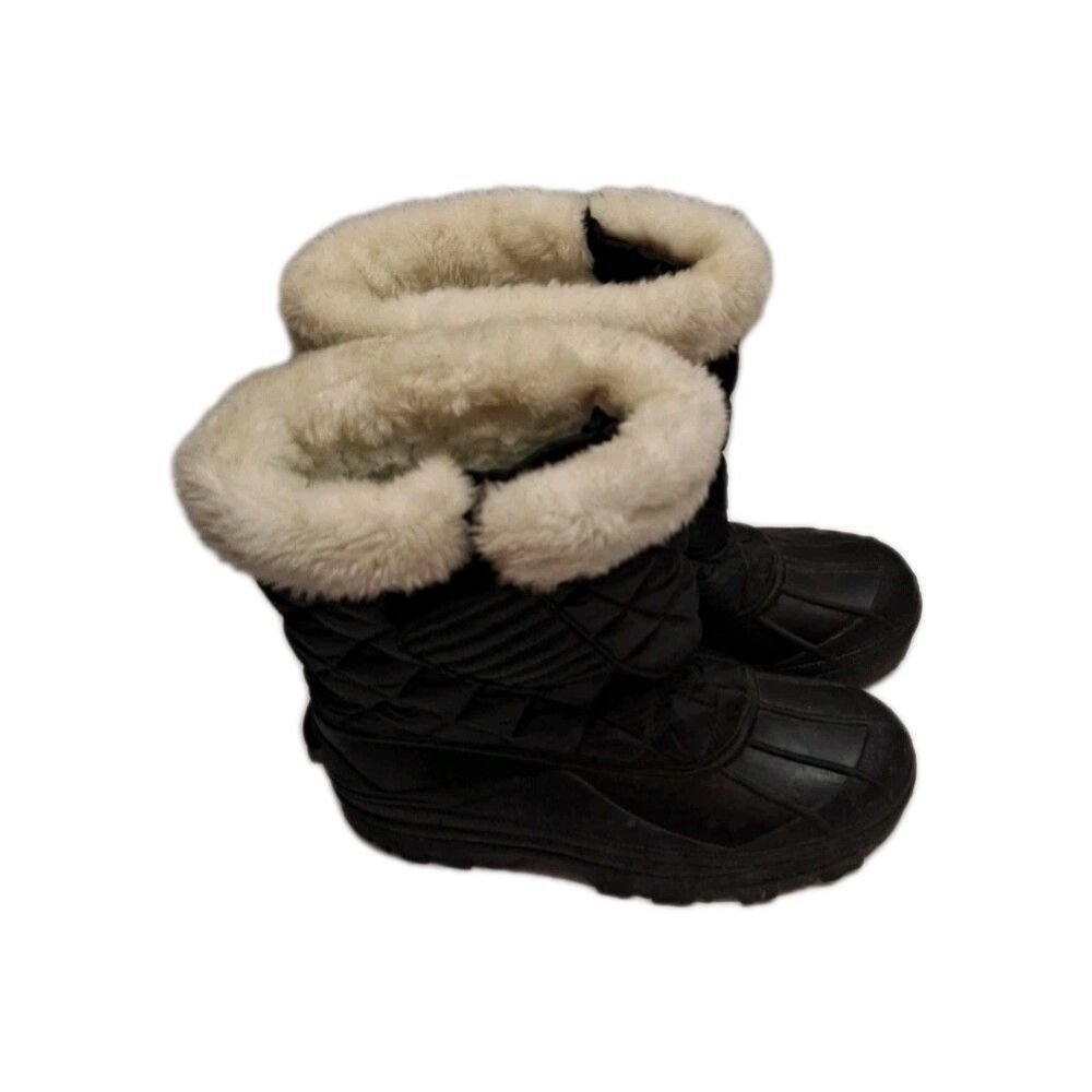 FASHION BOOTS womens hook & loop black nylon upper winter boots size 9 Medium